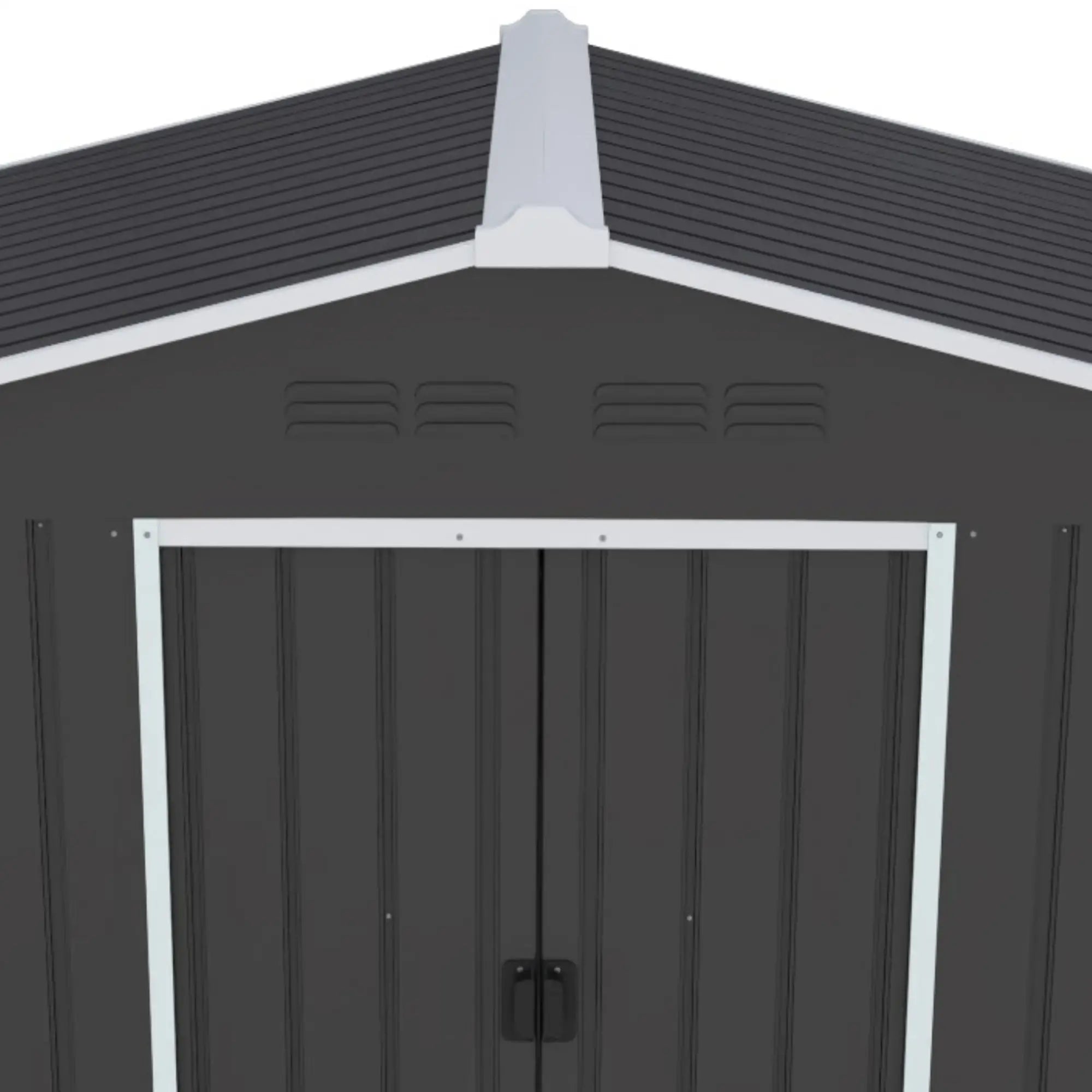 8 x 6 ft Metal Outdoor Storage Shed, Dark Grey Sheds at Gallery Canada