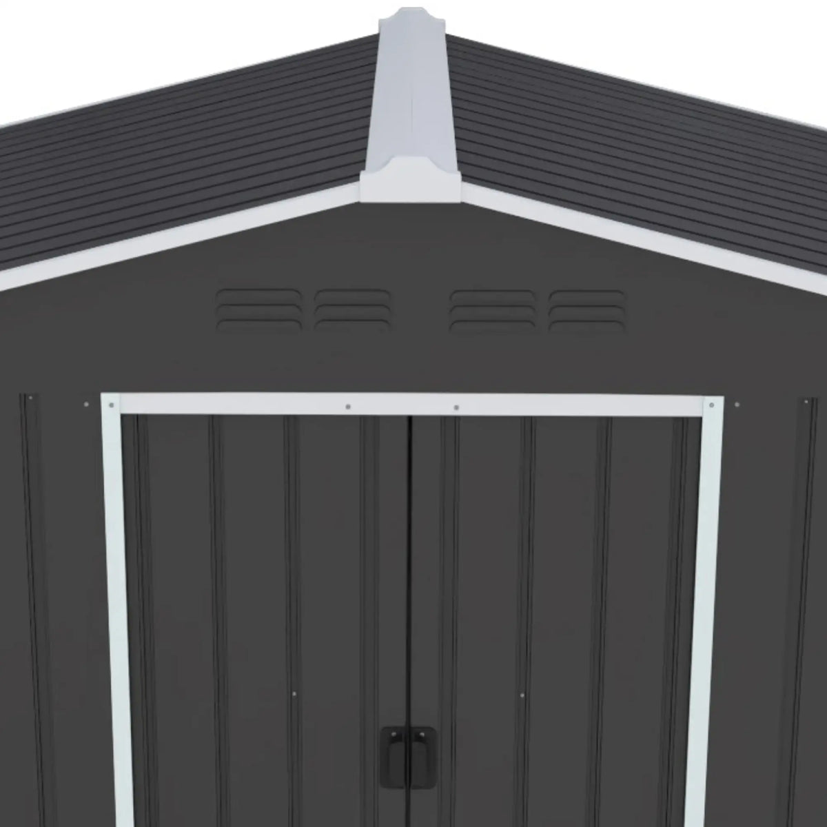 8 x 6 ft Metal Outdoor Storage Shed, Dark Grey Sheds at Gallery Canada