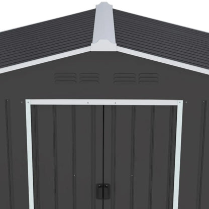 8 x 6 ft Metal Outdoor Storage Shed, Dark Grey Sheds at Gallery Canada