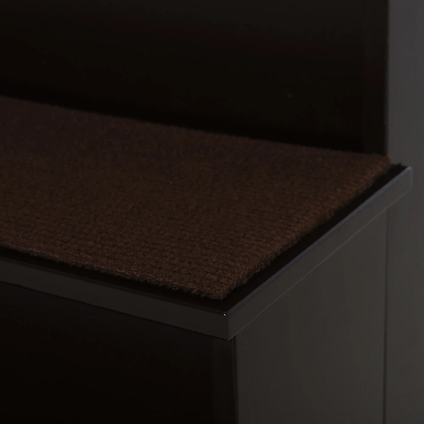 4-Level Wooden Pet Stairs, Non-Slip Carpet, Dark Coffee Dog Stairs at Gallery Canada