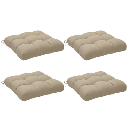 4-Piece Patio Chair Cushion Set With Ties, Indoor Outdoor Replacement Patio Chair Cushions Khaki at Gallery Canada