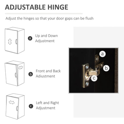 5-Drawer Lateral Filing Cabinet with Door, Adjustable Shelf, Wheels, Black Storage Cabinets at Gallery Canada