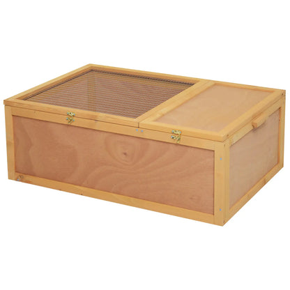 Wooden Tortoise Enclosure, Two Room Design, Indoor Use, 37" x 25" x 13", Nature Wood Houses & Habitats Nature wood at Gallery Canada