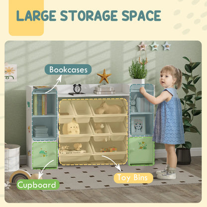 Kids Toy Organizer With 8 Removable Bins, Bookshelf, White Bookshelves & Bookcases at Gallery Canada