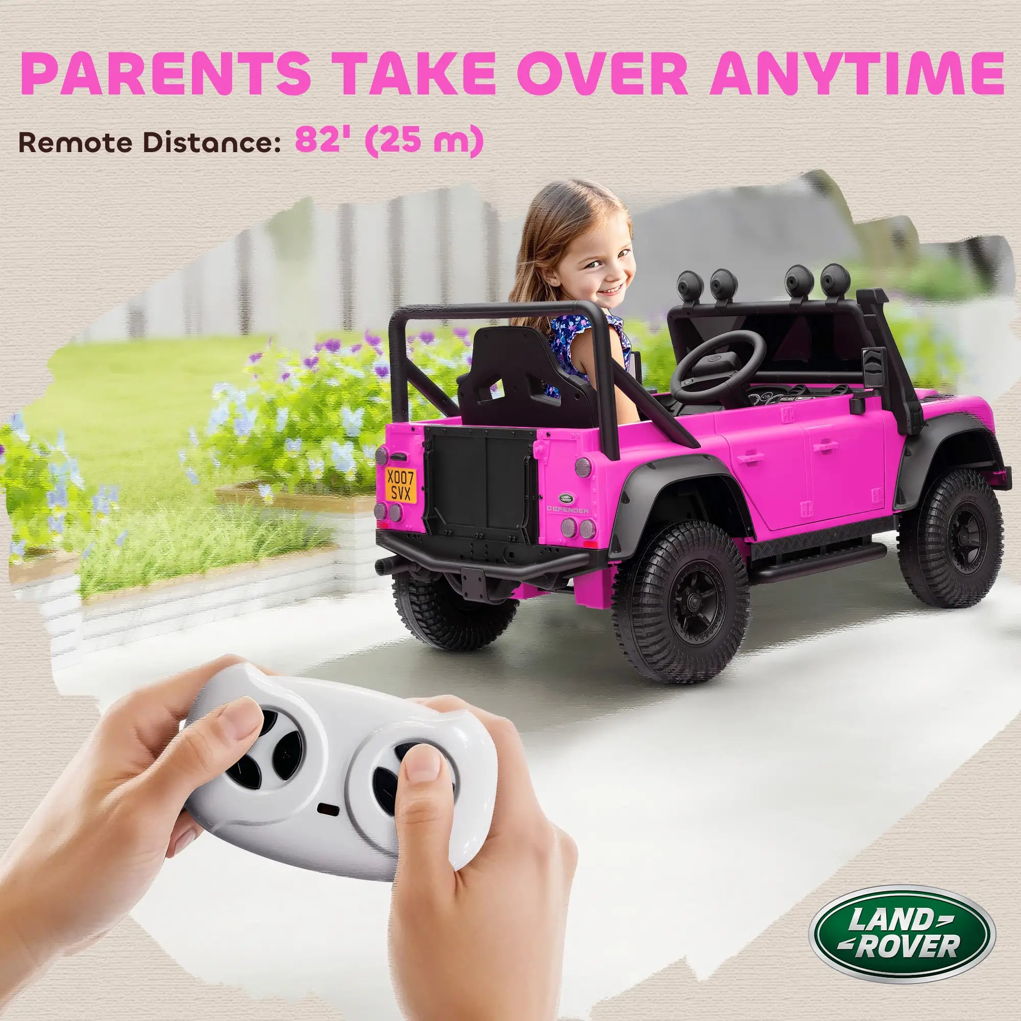 Kids Ride On Truck with Remote Control, 3 Speed, Pink Electric Toy Cars at Gallery Canada