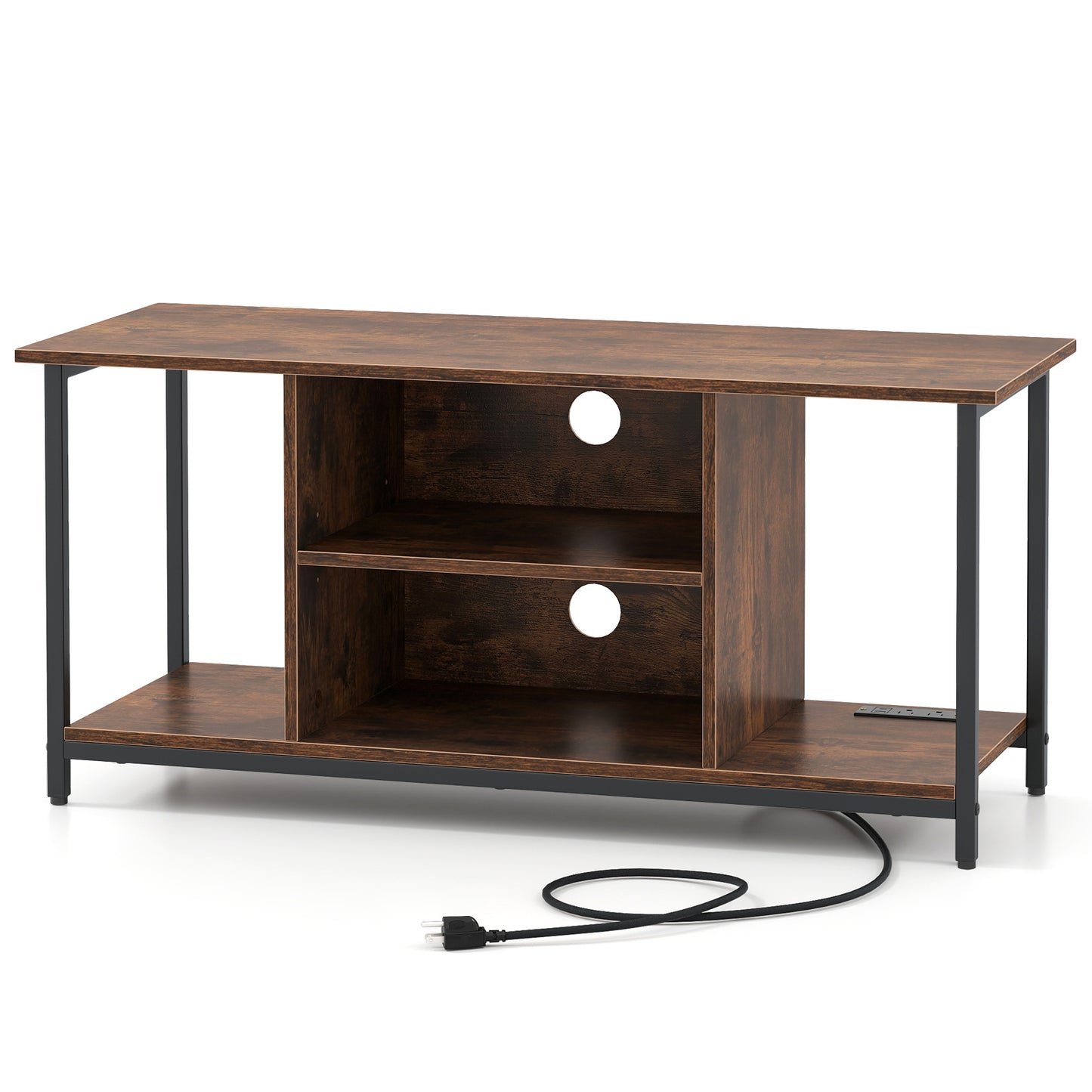 TV Stand Entertainment Center, 50 Inches, Brown Entertainment Centers & TV Stands at Gallery Canada