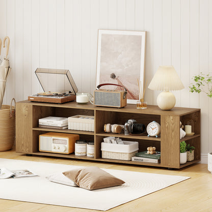 Modern TV Stand, Wood Storage Console Entertainment Center, Natural Entertainment Centers & TV Stands at Gallery Canada