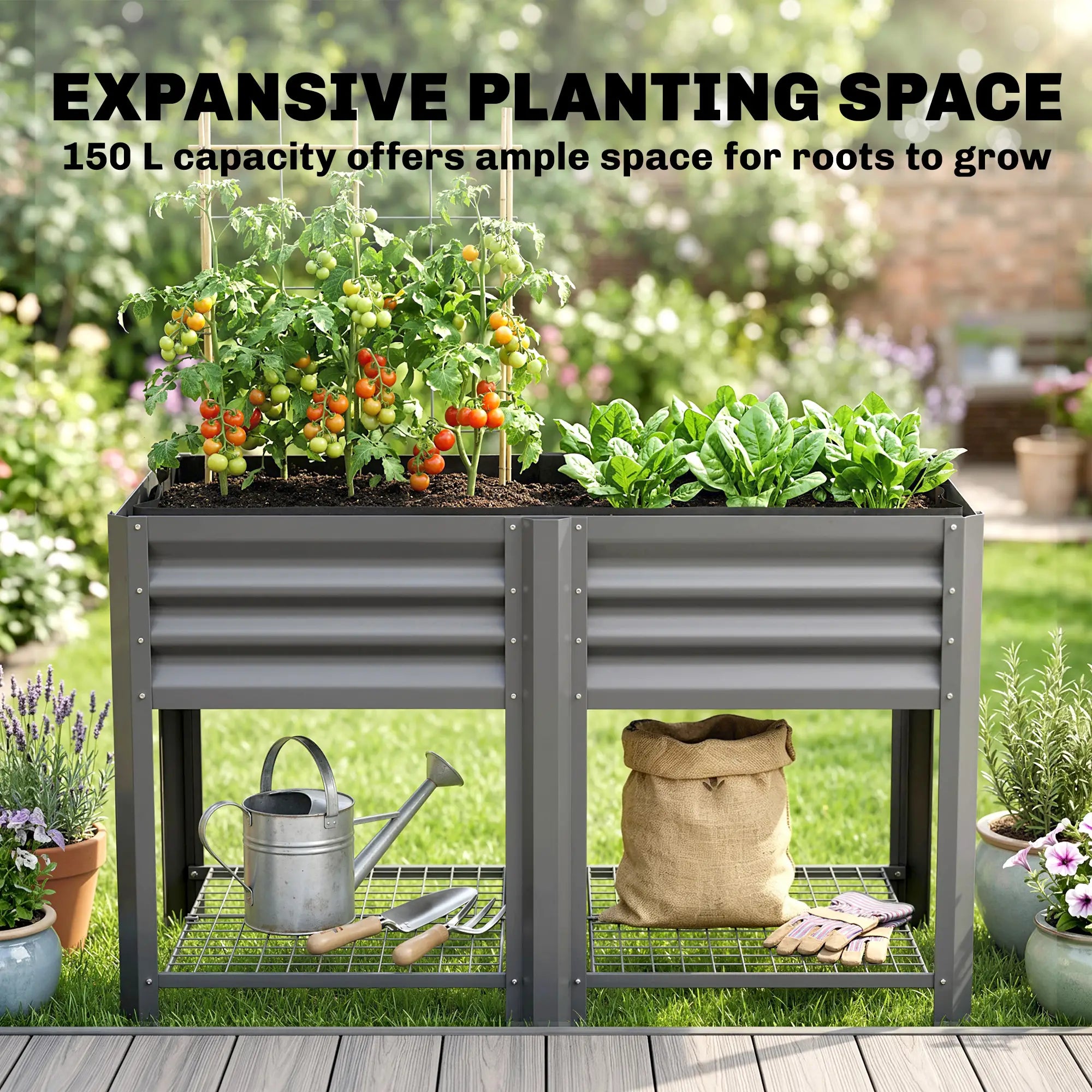 Raised Garden Bed With Legs, 31.5