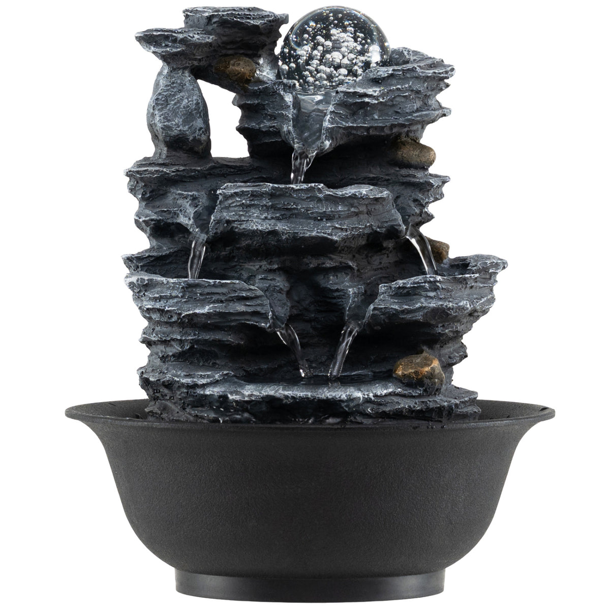 Tabletop Fountain, Rolling Crystal Ball, Color-Changing LED, Black Decorative Accessories at Gallery Canada