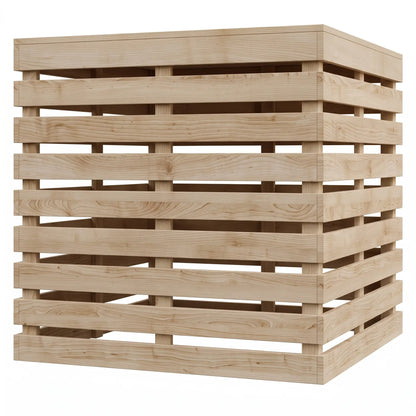 Boîte de rangement pour base de parasol extérieur, table d'appoint en bois pour patio, marron