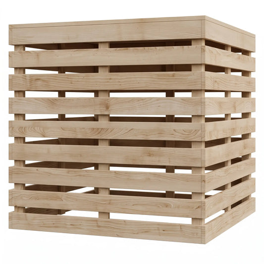Boîte de rangement pour base de parasol extérieur, table d'appoint en bois pour patio, marron