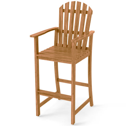 Tall Adirondack Chair with Armrests and Footrest for Deck, Natural Adirondack Chairs Natural at Gallery Canada