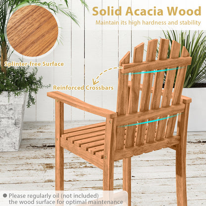 Tall Adirondack Chair with Armrests and Footrest for Deck, Natural Adirondack Chairs at Gallery Canada