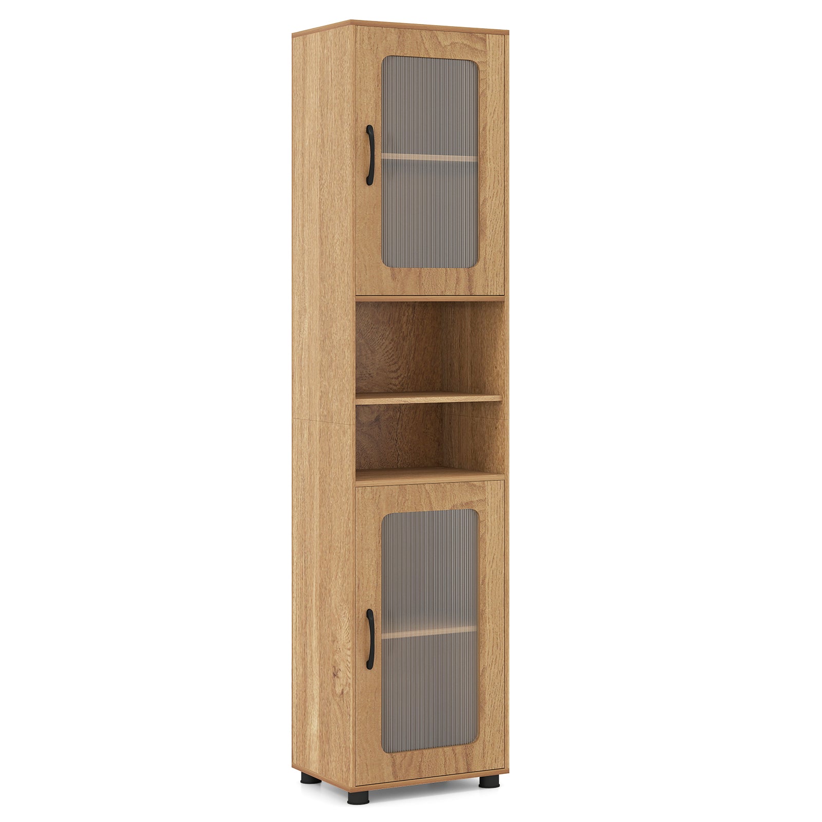 Tall Bathroom Storage Cabinet 67 In, Freestanding Organizer, Natural Floor Cabinets Natural at Gallery Canada
