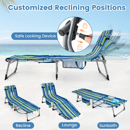 Tanning Chair With Face Arm Holes, Portable Sunbathing Chair, Green Beach & Lawn Chairs at Gallery Canada