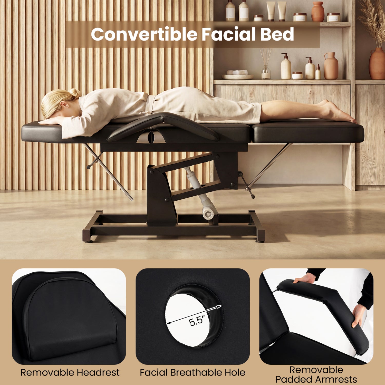 Hydraulic Tattoo Chair With Stool, Black Spa & Salon at Gallery Canada