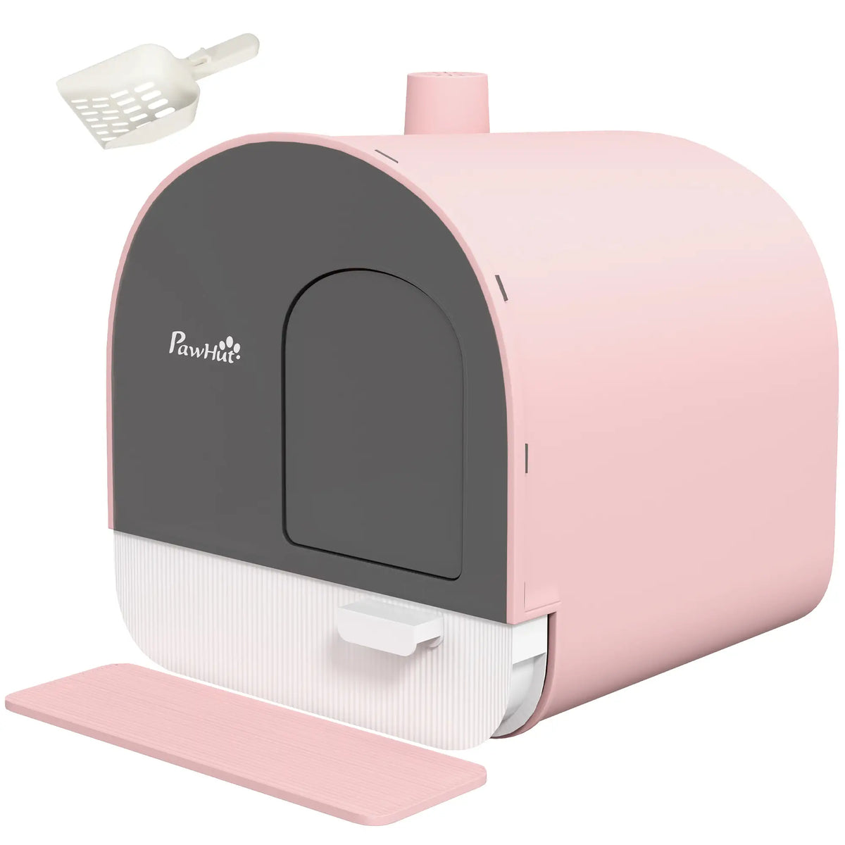Cat Litter Box with Lid, Removable Tray, Scoop, Filter, Pink Cat Litter Box Enclosures Pink at Gallery Canada