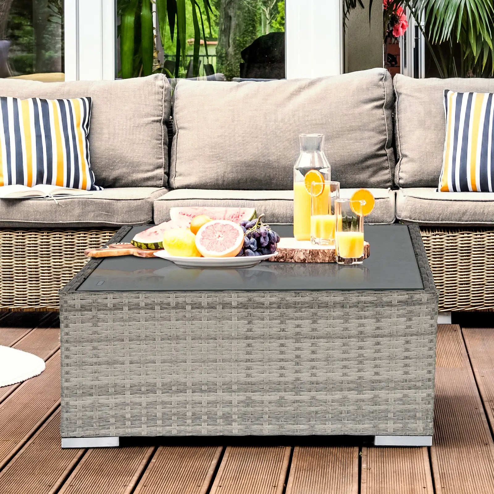 Rattan Garden Coffee Table, 25.6