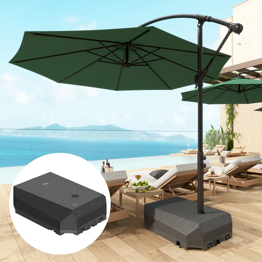 Heavy Duty Cantilever Umbrella Stand With Wheels, Water/Sand Filled Umbrella Bases Black at Gallery Canada