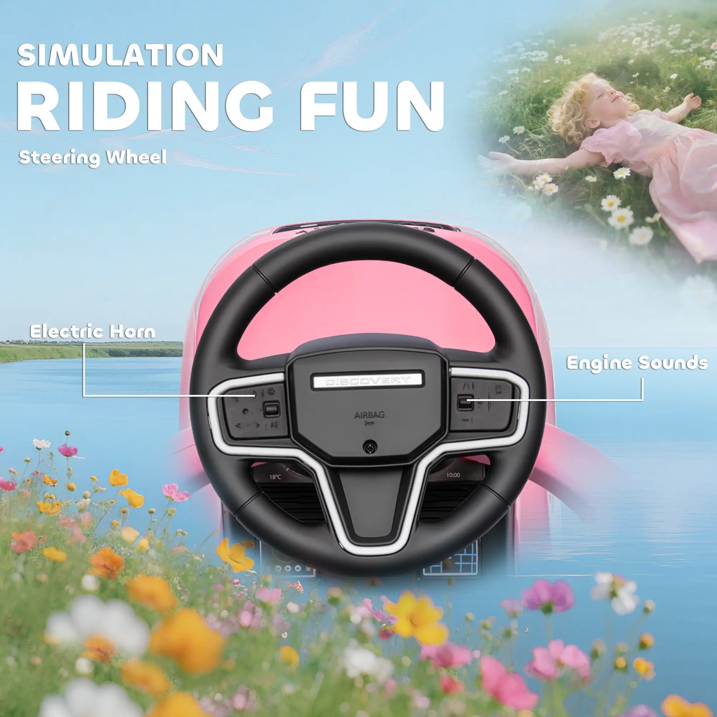 Land Rover Discovery 2-in-1 Ride On Push Car with Storage, Pink Push Cars for Toddlers at Gallery Canada