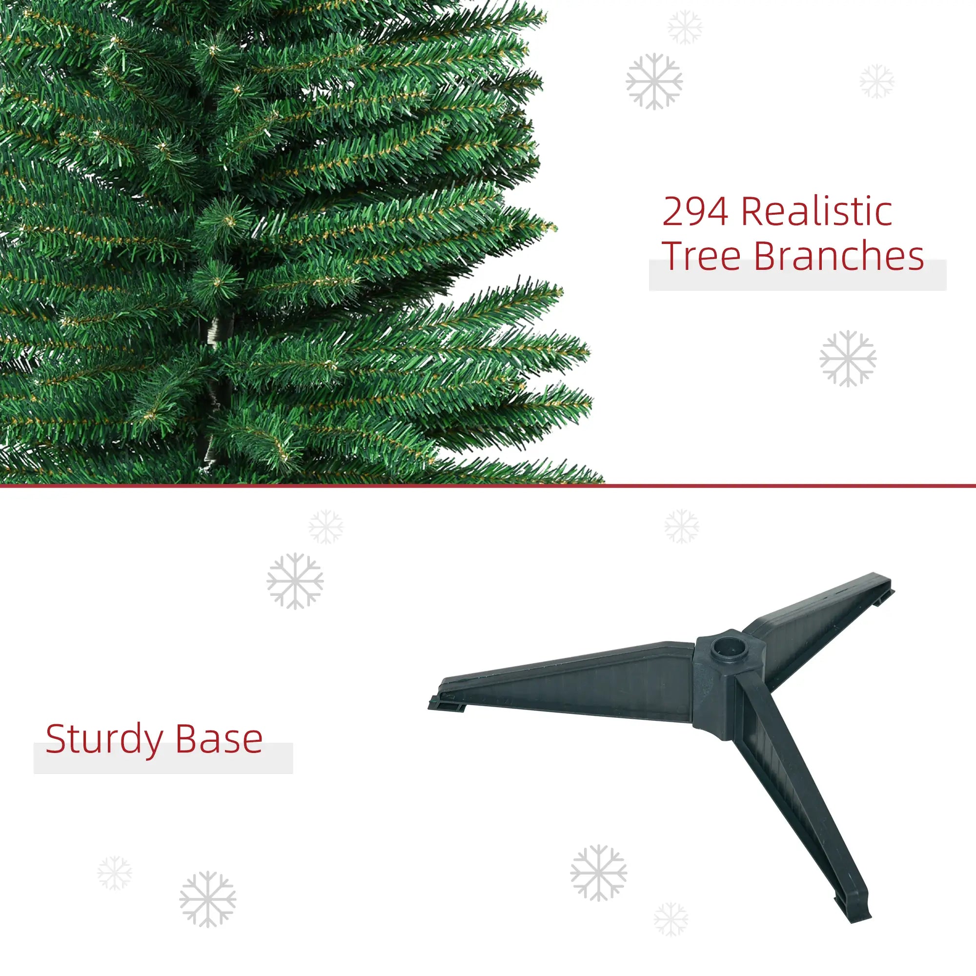 5FT Pencil Christmas Tree, Realistic Branches, Stable Stand, Green Pencil Christmas Trees at Gallery Canada