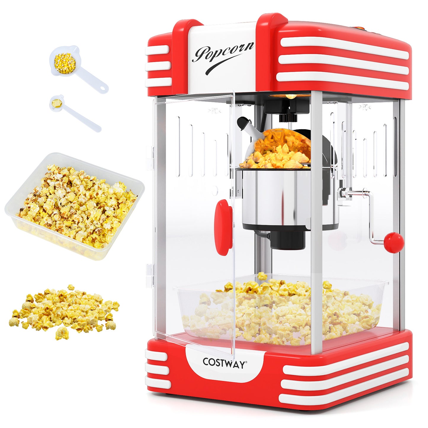 Countertop Popcorn Maker, Stainless Steel Kettle, Red Small Appliances Red at Gallery Canada