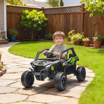 12V Ride On Truck, Licensed Kawasaki Teryx Krx 2WD Kids Electric Car, Black Electric Toy Cars at Gallery Canada