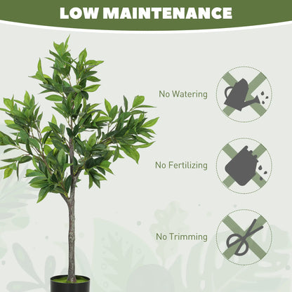 Fake Plants Set of 2, Lifelike Laurel Artificial Trees, 345 PEVA Leaves, Indoor Outdoor Decor, Green Artificial Trees at Gallery Canada
