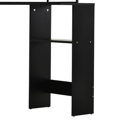 Corner Vanity Desk with Mirror, 5 Drawers, 3-Piece Mirror, Black Dressing & Vanity Tables at Gallery Canada