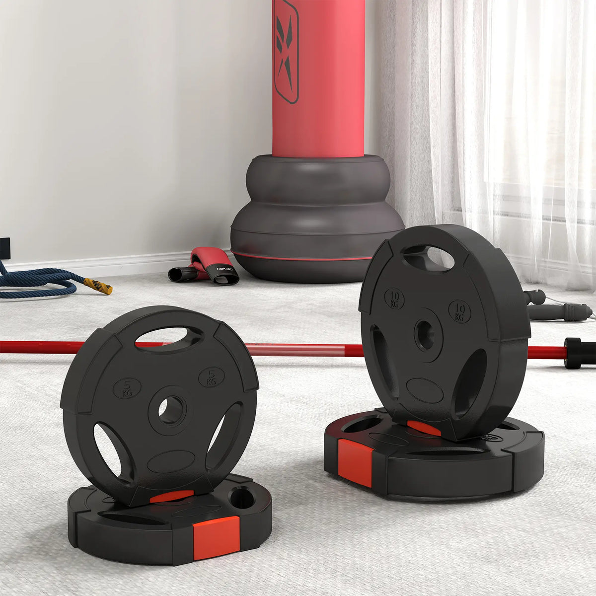 1-Inch Weight Plates, Barbell Weights Set, 2 x 22lbs + 2 x 11lbs Dumbbells & Barbells at Gallery Canada