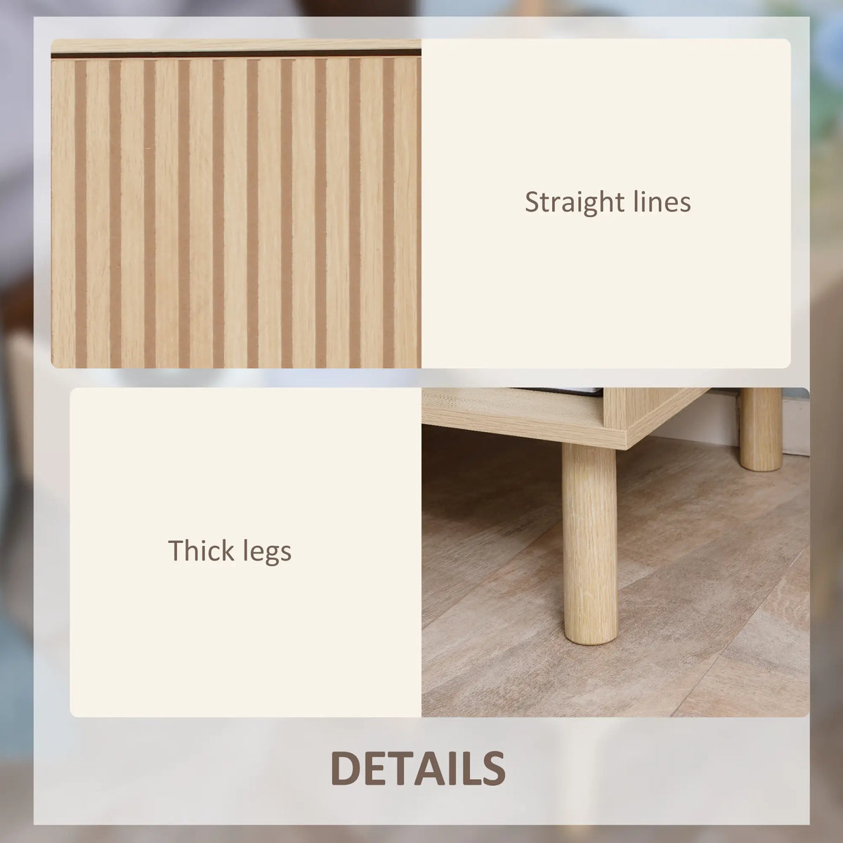 Modern Bedside Table with Drawer, Open Shelf, Natural Bedside Tables at Gallery Canada