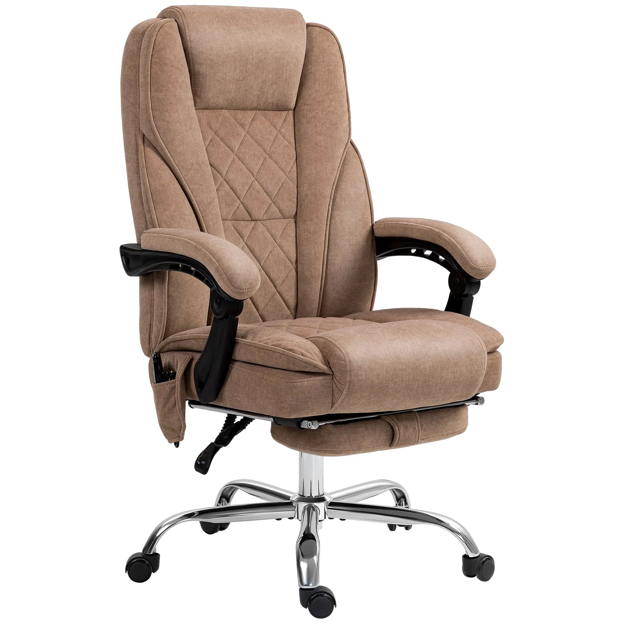 Massage Office Chair, Reclining Computer Chair, Adjustable Height, Brown Massage Chairs Brown at Gallery Canada