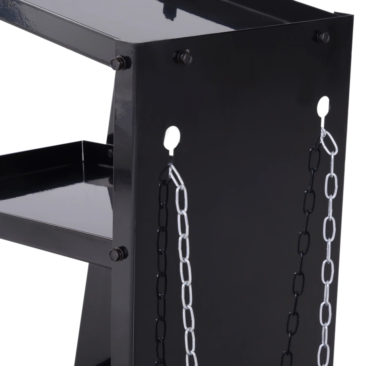 3 Tier Welding Cart, Welder Trolley, Garage Cart for Tanks Gas Bottles, Black Tool Organizers at Gallery Canada