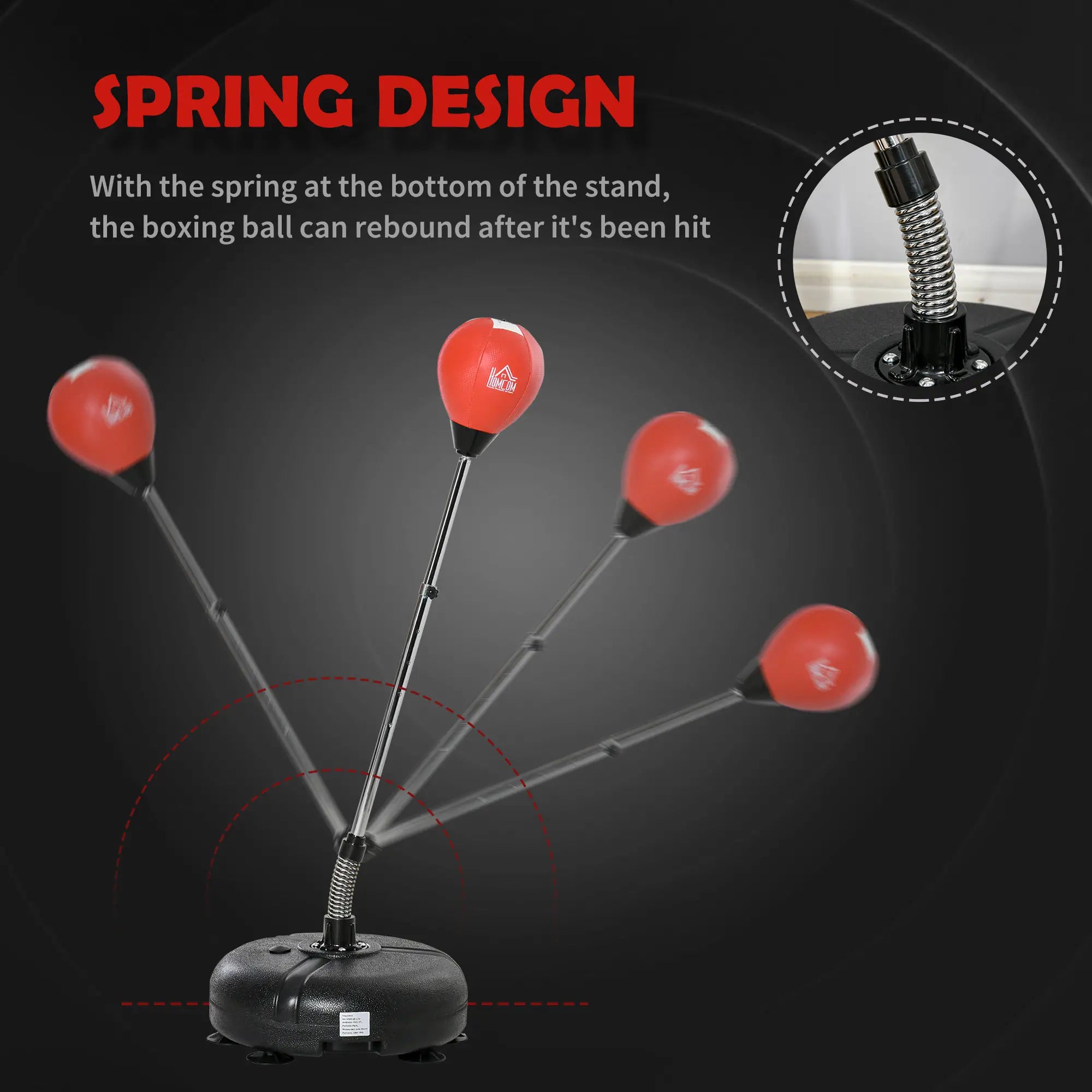 Freestanding Punching Bag Set with Stand, Speedball & Gloves, 52.4