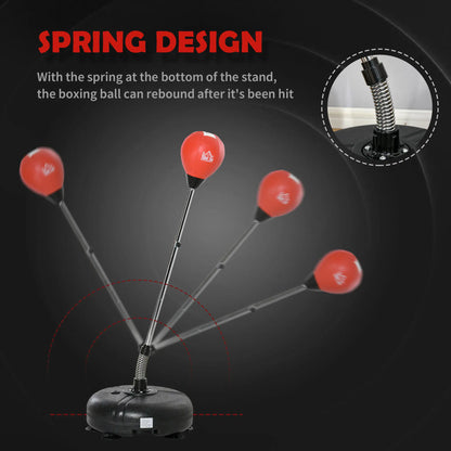 Freestanding Punching Bag Set with Stand, Speedball & Gloves, 52.4"-59.4" H Punching Bag Stands at Gallery Canada