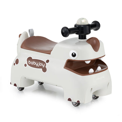 Toddler Ride On Toy Walking Sliding Car, White Push & Pedal Ride On Toys White at Gallery Canada