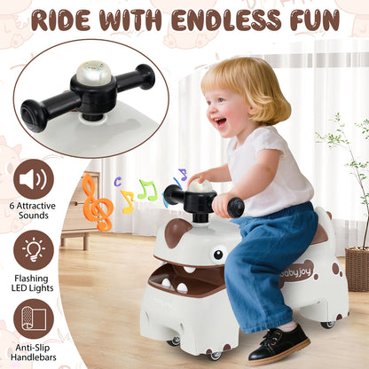 Toddler Ride On Toy Walking Sliding Car, White Push & Pedal Ride On Toys at Gallery Canada