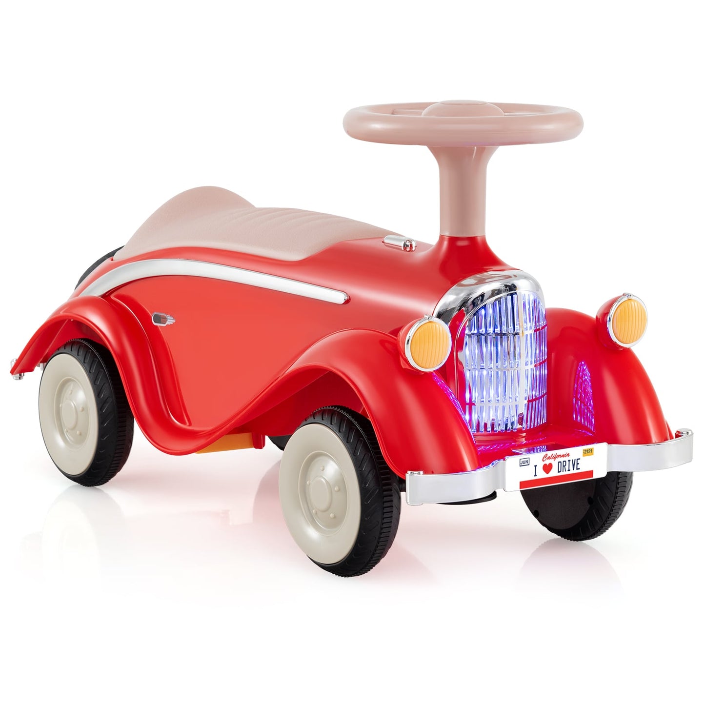Toddler Ride on Toy Classic Sliding Car with Horn and LED Headlight, Red Push & Pedal Ride On Toys at Gallery Canada