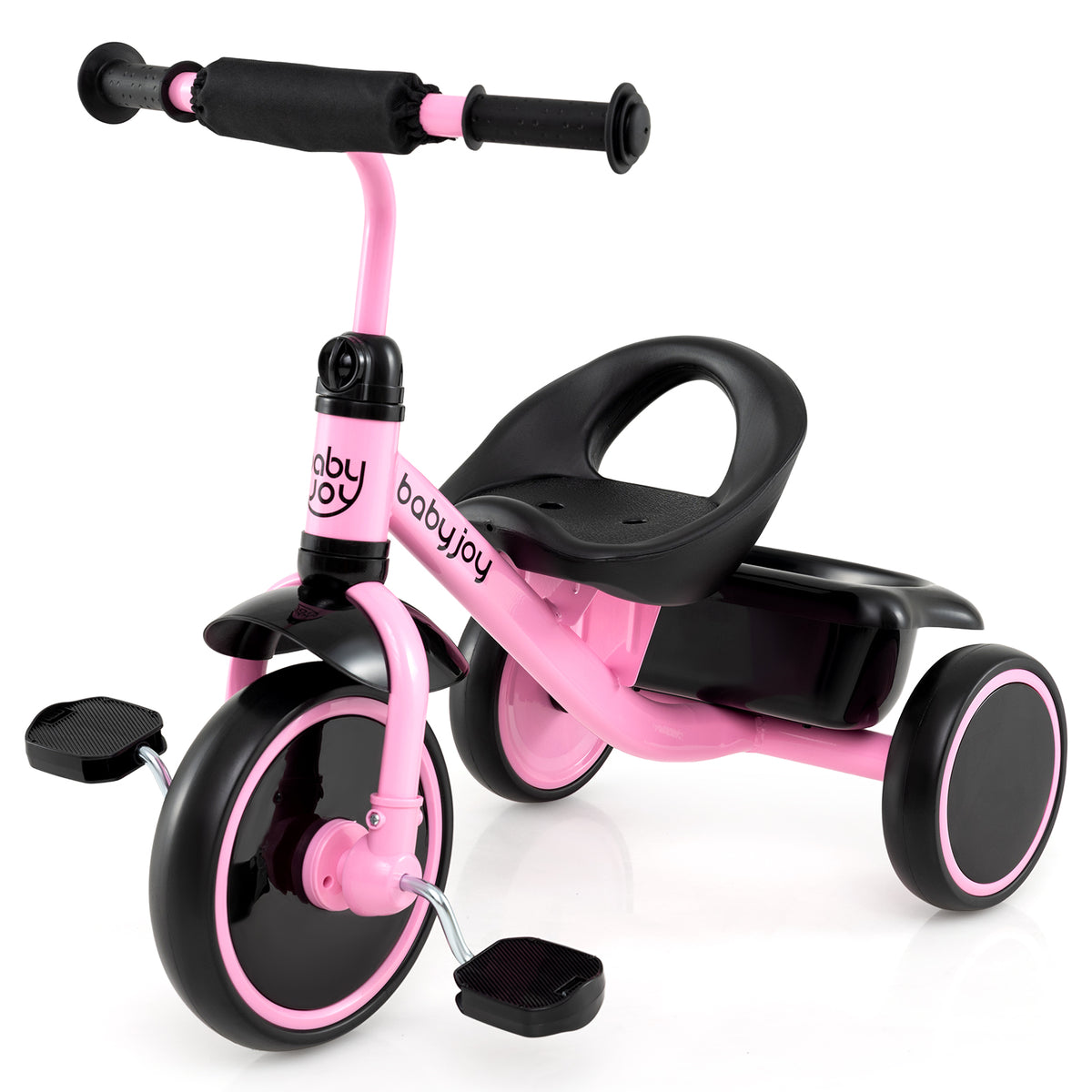 Toddler Tricycle, Adjustable Seat, Storage Basket, 3-5 Years, Pink Push & Pedal Ride On Toys at Gallery Canada