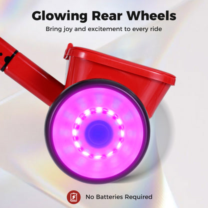 Toddler Tricycle with Glowing Wheels and 4-Level Adjustable Seat Balance Bikes at Gallery Canada