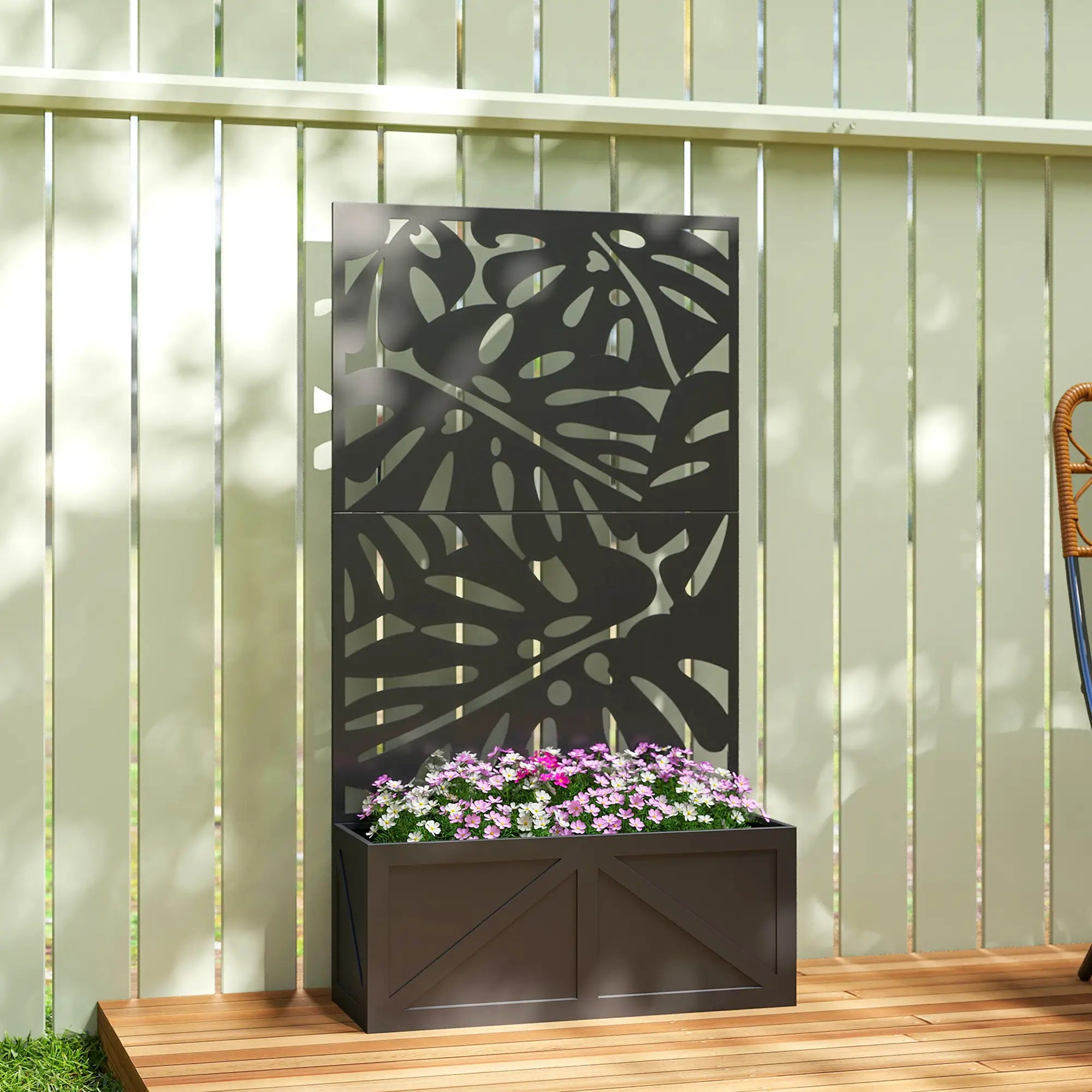 Metal Raised Garden Bed With Trellis, Freestanding Or Wall Mounted Galvanized Planter Boxes at Gallery Canada