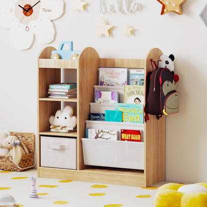 Toy Storage Organizer with 4-Tier Sling Shelves, Natural Kids Storage at Gallery Canada