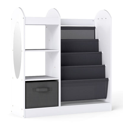 Toy Storage Organizer with 4-Tier Sling Shelves, White Kids Storage at Gallery Canada