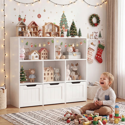 Toy Storage Organizer, 3 Drawers, 5 Cubbies, White Kids Storage at Gallery Canada