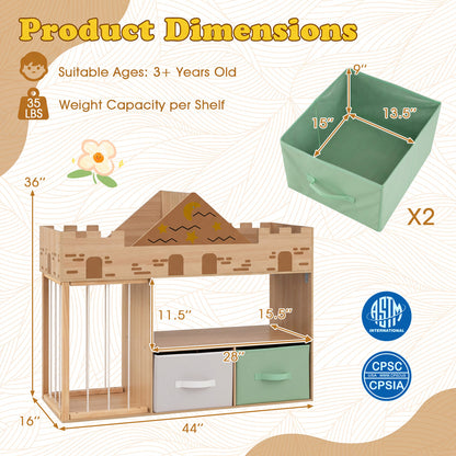 Toy Storage Organizer with Shelves, Natural Kids Storage at Gallery Canada