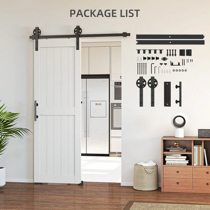 Barn Door with 5FT Sliding Hardware Kit, White Door Hardware at Gallery Canada
