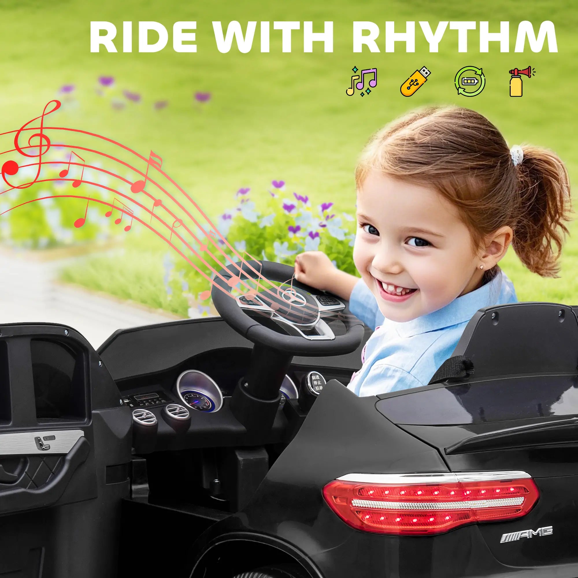 Kids Ride On Car 12V Electric, Remote Control, Suspension Wheel, Black Electric Toy Cars at Gallery Canada