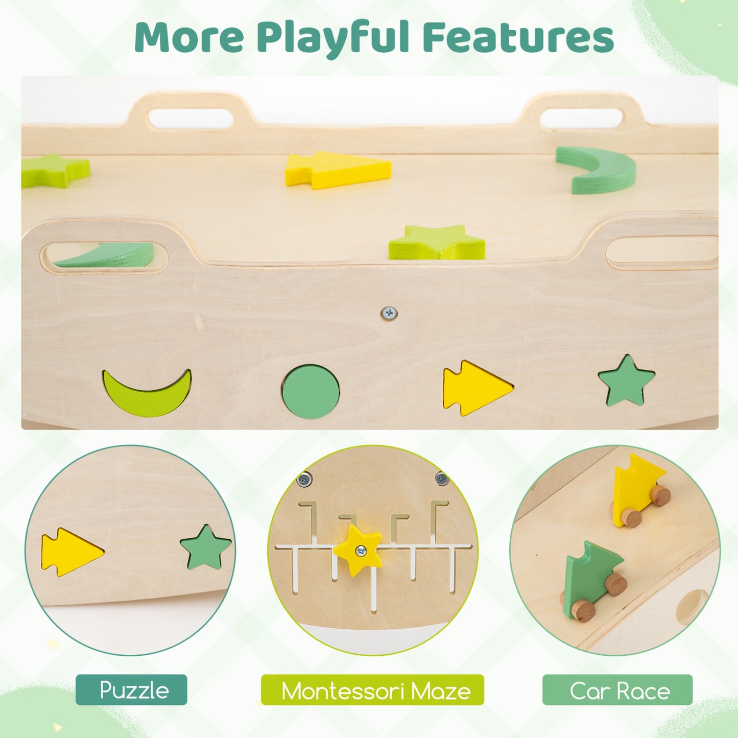 Triangle Climbing Set, Foldable Jungle Gym With Arch Ramp, Green Climbers & Slides at Gallery Canada