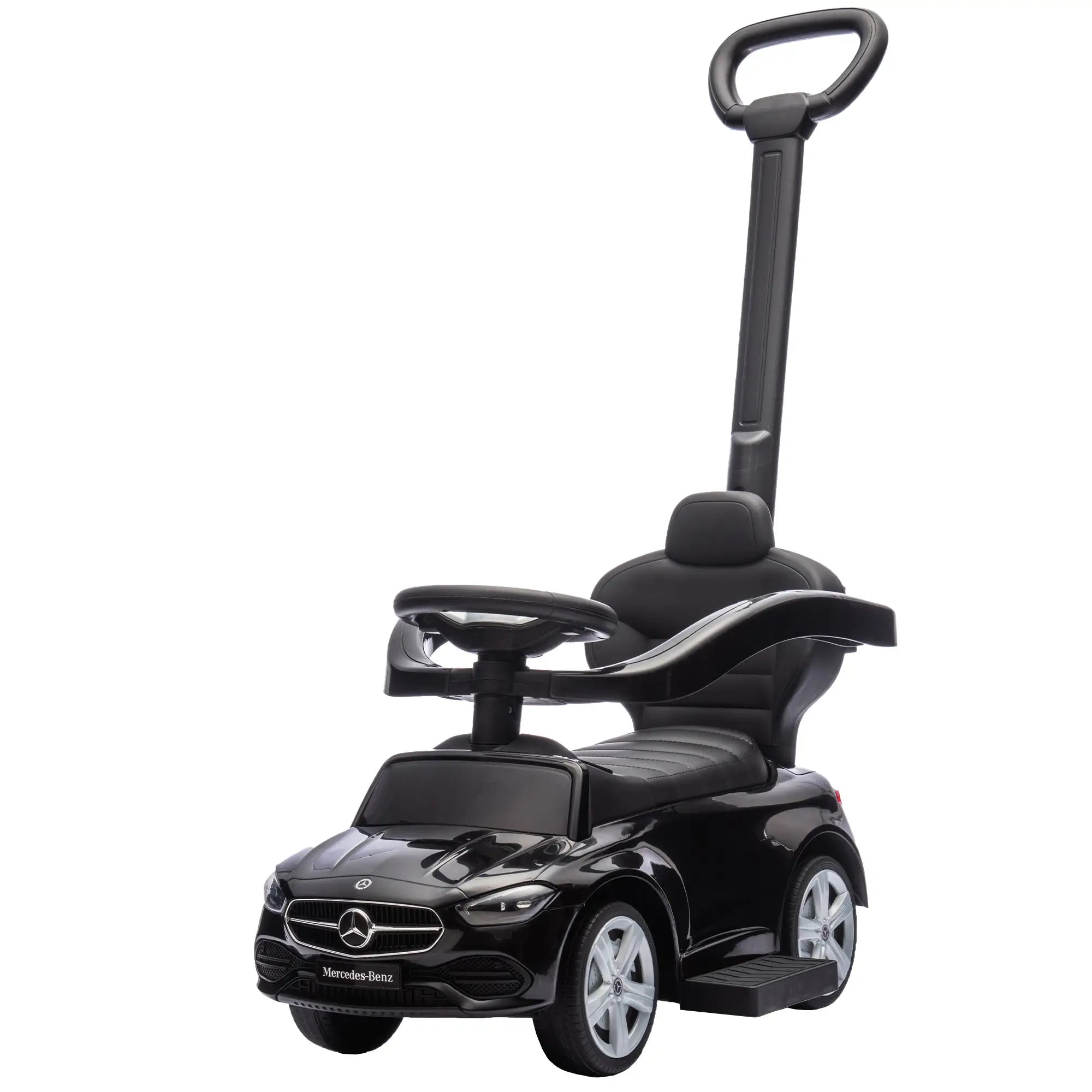 2-in-1 Sliding Walking Car for Toddlers, Black Push Cars for Toddlers Black at Gallery Canada