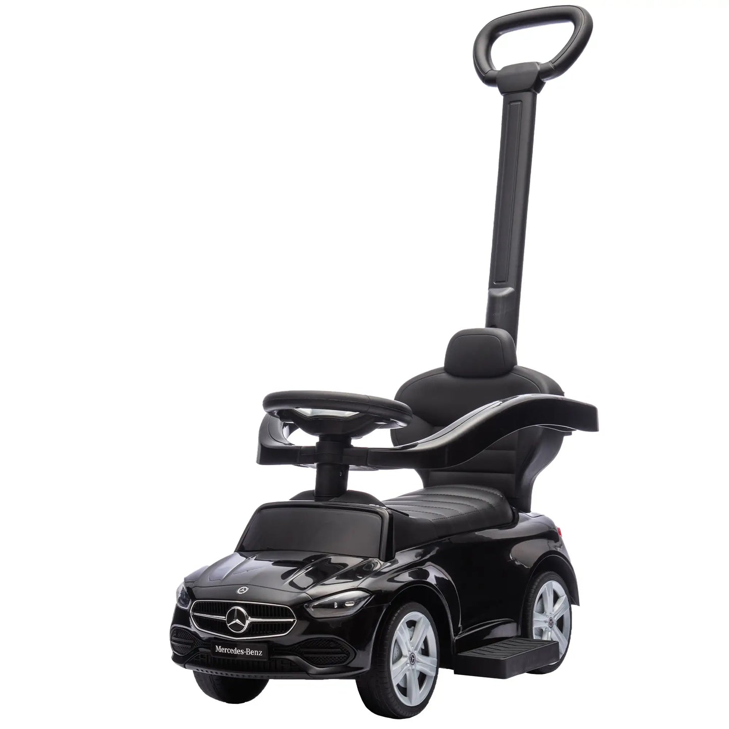 2-in-1 Sliding Walking Car for Toddlers, Black Push Cars for Toddlers Black at Gallery Canada